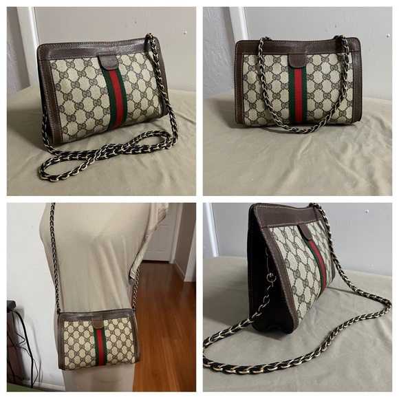 Authentic Gucci GG Sherry Monogram Mini Clutch On Chain - Picture 3 of 12